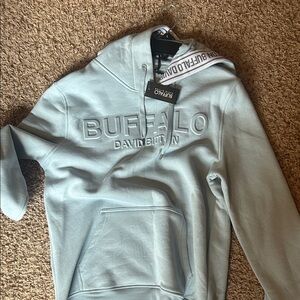 Buffalo David Bitton Gray Embossed Logo Hoodie